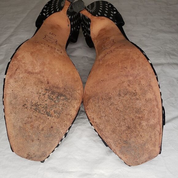 Vintage Bebe polka dot stiletto heels - Picture 9 of 10